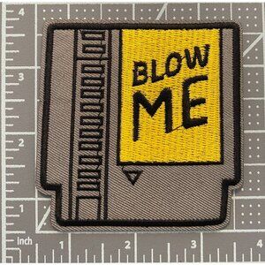 Blow Me NES Nintendo Game Console Funny Humor 3.5in Patch Iron / Sew-On